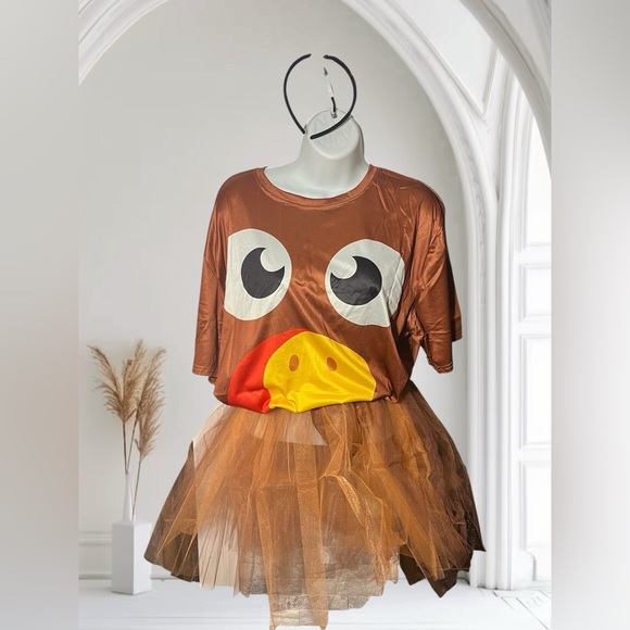 Kid's Turkey Cosplay Costume – Thanksgiving Turkey Trot Outfit NWOT - Picture 1 of 6